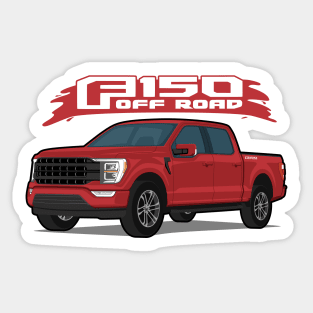 Car truck off road  f-150 red Sticker